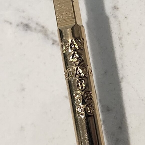 Gold Tone Textured & Shiny Tie Pin - Picture 4 of 4